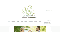 Desktop Screenshot of koruceremony.com
